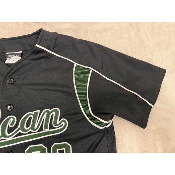 Lago Vulcan 33 Sport Shirt Green Athletics MLB Sportsware Jersey Size Medium - Picture 5 of 12